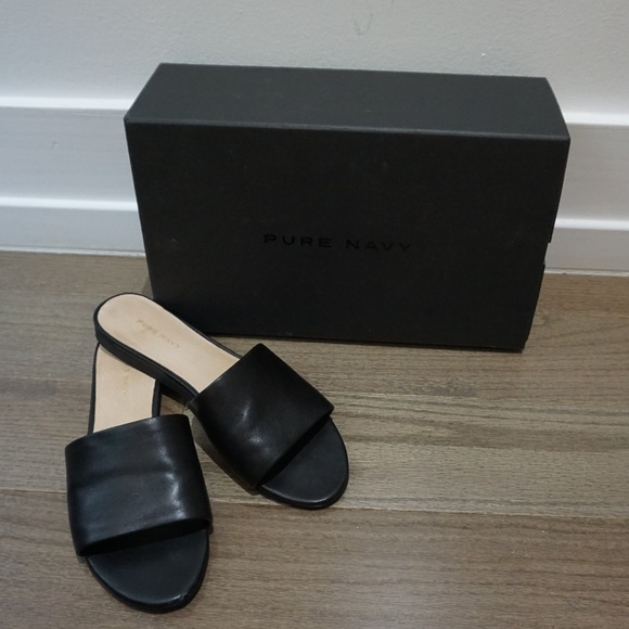 pure navy sandals